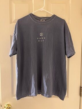 Comfort Colors Blue "Game Day" Soccer T‑Shirt